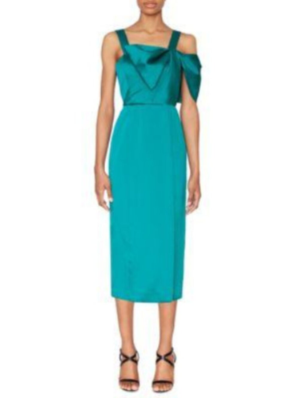 White Tie by Shani Emerald Jade Green with Bow Event Formal Dress Size 12